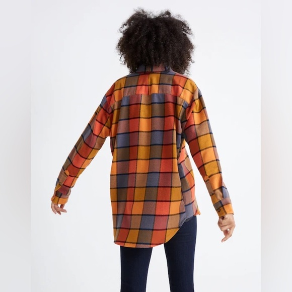 NWOT Madewell Flannel Sunday Shirt in Emmy Plaid - Picture 2 of 10